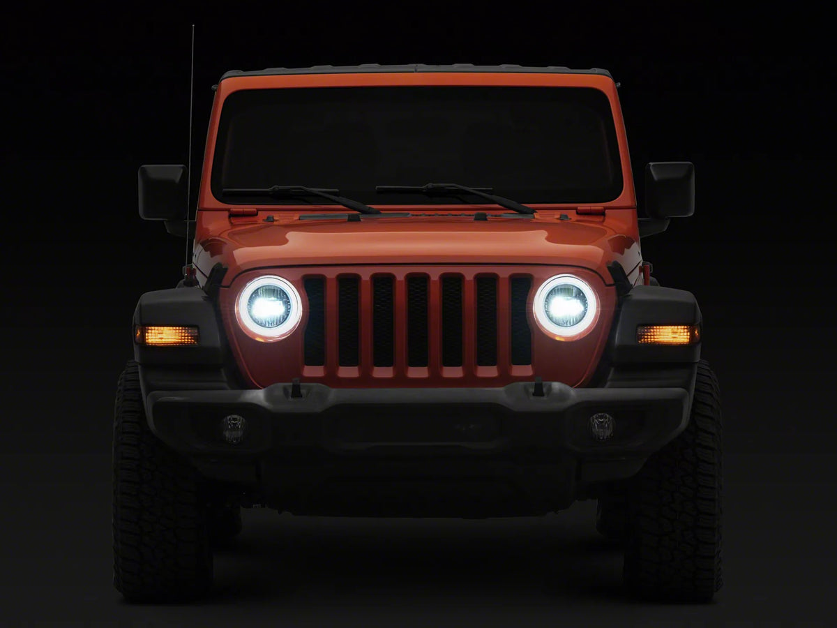 Raxiom 18-26 Jeep Wrangler JL/Gladiator JT 9in LED Headlights w/DRL/T Signals Blk (J195898)