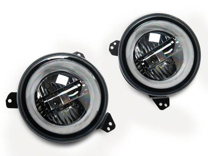 Raxiom 18-26 Jeep Wrangler JL/Gladiator JT 9in LED Headlights w/DRL/T Signals Blk (J195898)