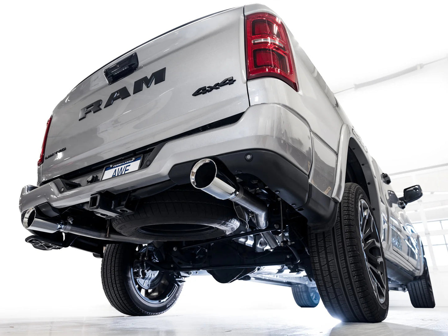 AWE Tuning 2025+ RAM 1500 3.0TT Rebel 0FG Cat-Back Exhaust w/ Chrome Silver Tips