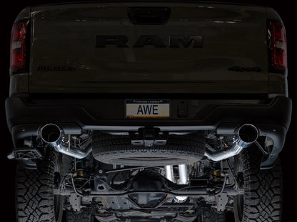 AWE Tuning 2025+ RAM 1500 3.0TT Rebel 0FG Cat-Back Exhaust w/ Chrome Silver Tips