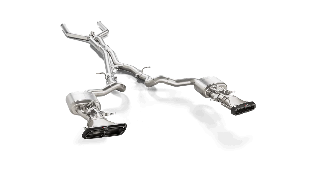 Akrapovic E63 Evo Line Titanium & Link Pipe Gloss CF Tips