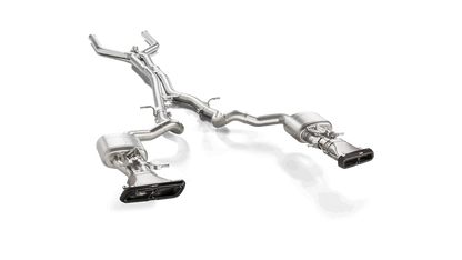 Akrapovic E63 Evo Line Titanium & Link Pipe Gloss CF Tips