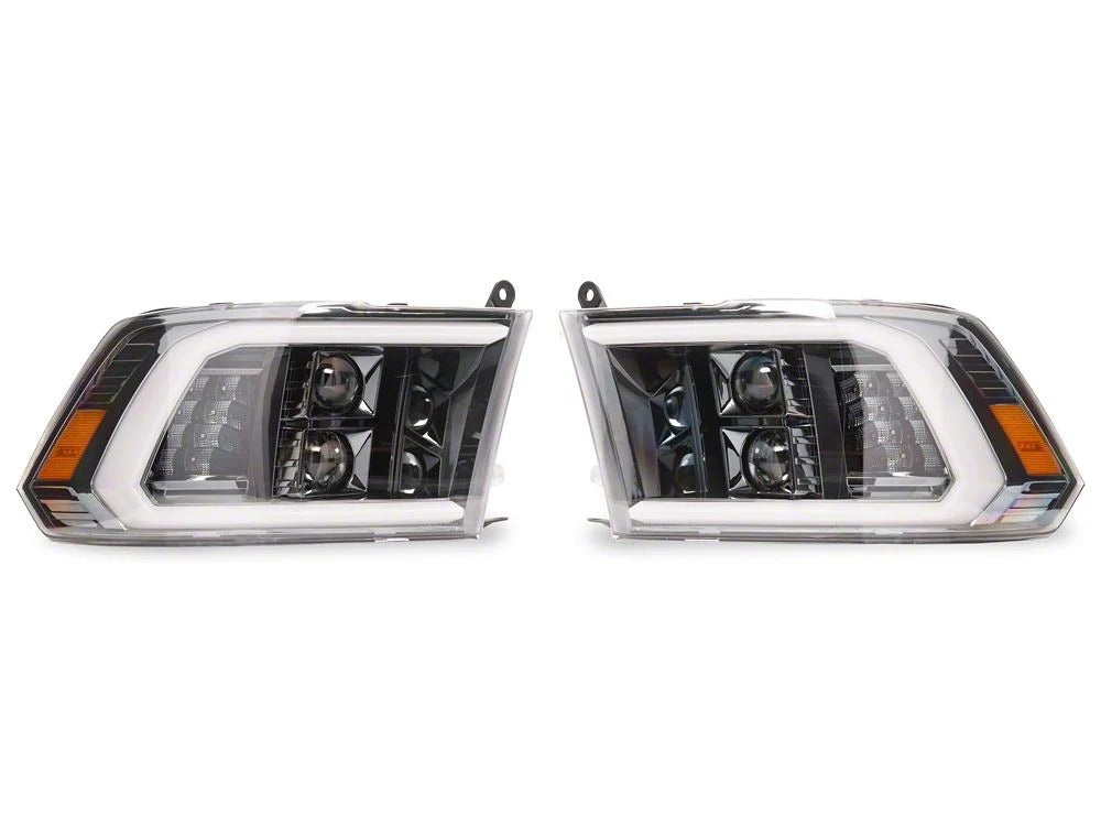 Raxiom 09-18 Dodge RAM 1500/2500/3500 LED Halo Surround Headlights Black Housing Clear Lens (R149416)