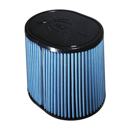 Injen SuperNano-Web Air Filter 5in ID Oval Base / 8in Height / Top | Technology SuperNano-Web (X-1124-BB)