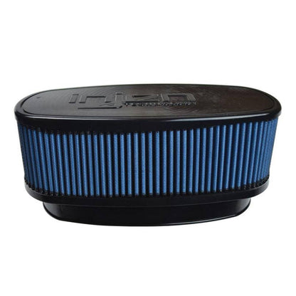 Injen SuperNano-Web Dry Oval Air Filter 8.7"x3.9" ID / 10.4"x5.6" Base / 3.1" Height / 10.1"x4.7" Top