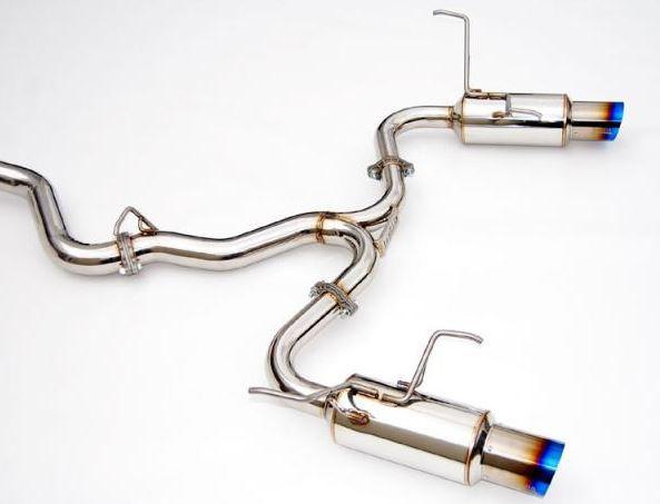 Invidia Dual N1 Titanium burnt tips Catback Exhaust | 2008-2014 Subaru WRX STI Hatchback (HS08STIGTT)