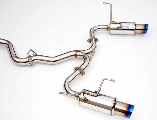 Invidia Dual N1 Titanium burnt tips Catback Exhaust | 2008-2014 Subaru WRX STI Hatchback (HS08STIGTT)