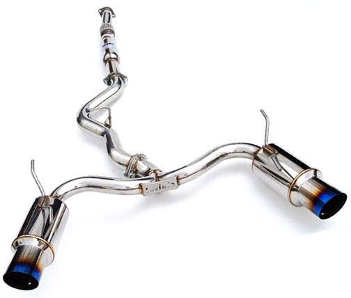 Invidia Dual N1 Titanium Burnt Tips Catback Exhaust | 08-14 Subaru WRX STI (HS08STIGTT)