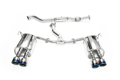 Invidia 15+ Subaru WRX/STI 4Dr Q300 Twin Outlet Rolled Titanium Burnt Quad Tip Cat-Back Exhaust