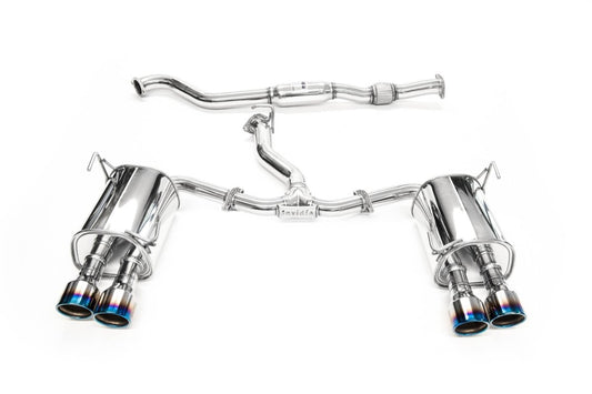 Invidia 15+ Subaru WRX/STI 4Dr Q300 Twin Outlet Rolled Titanium Burnt Quad Tip Cat-Back Exhaust