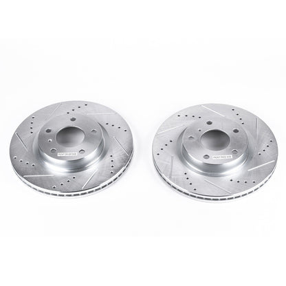 PowerStop Drilled & Slotted Front Rotors | Infiniti G35 (03-05) (JBR1105XPR)
