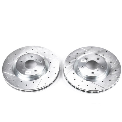 PowerStop Drilled & Slotted Front Rotors | Infiniti G35 (03-04) (JBR1107XPR)