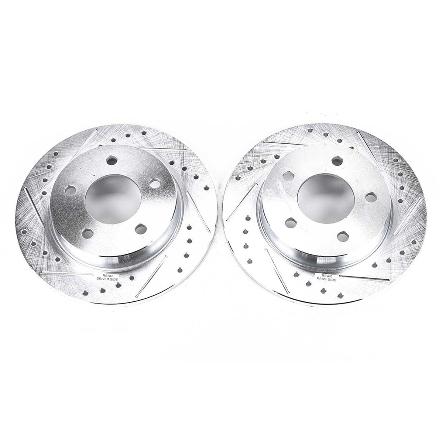 PowerStop Drilled & Slotted Rear Rotors | Mazda 3 (04-13) (JBR1114XPR)