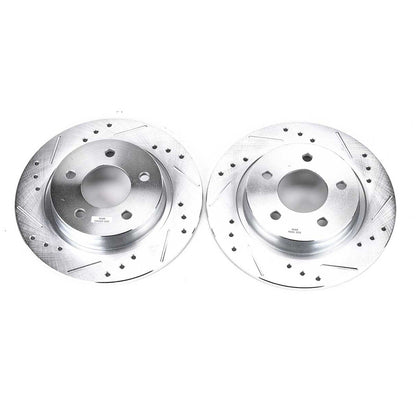 PowerStop Rear Evolution Drilled & Slotted Rotors | Mazda 3 (04-13) (JBR1116XPR)