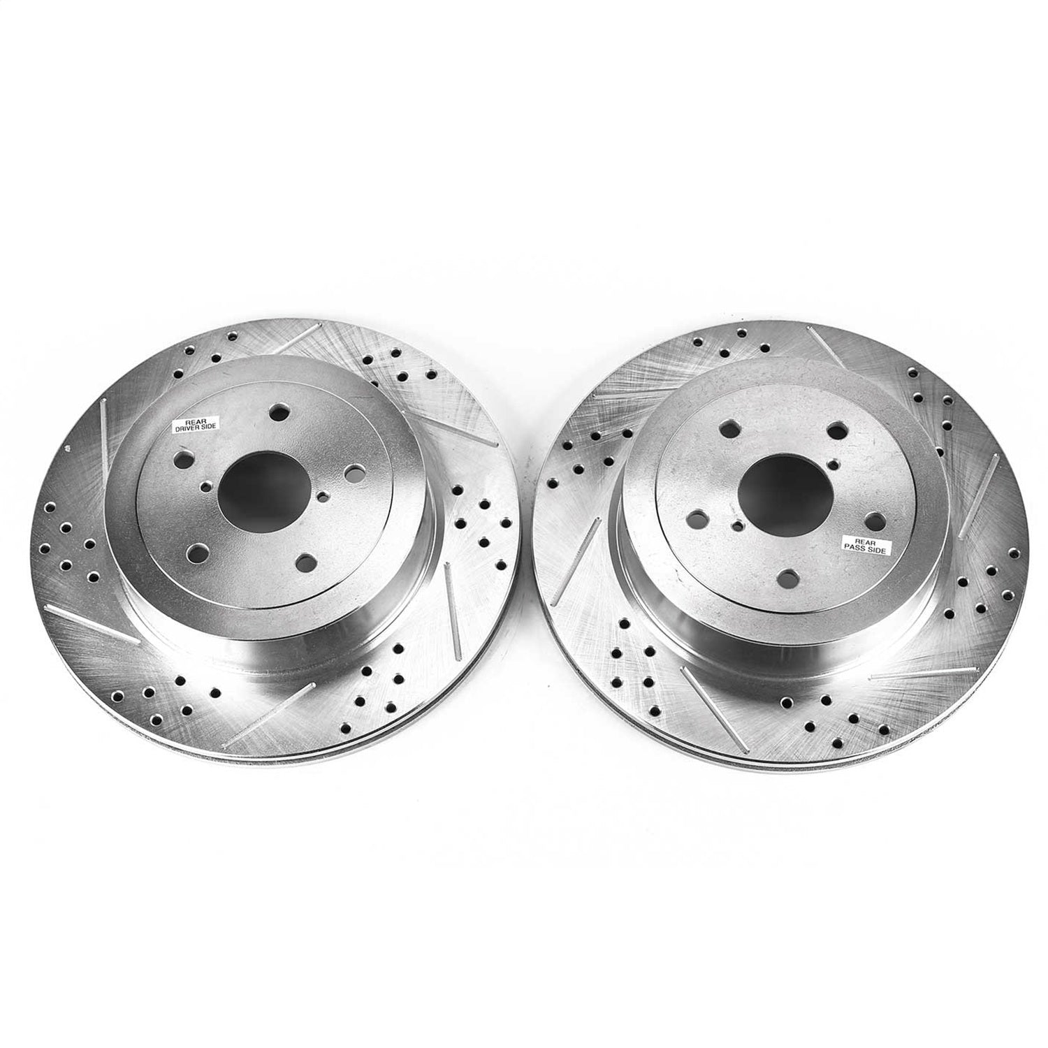 PowerStop Drilled & Slotted Rear Rotors | Subaru Impreza (05-07) (JBR1118XPR)