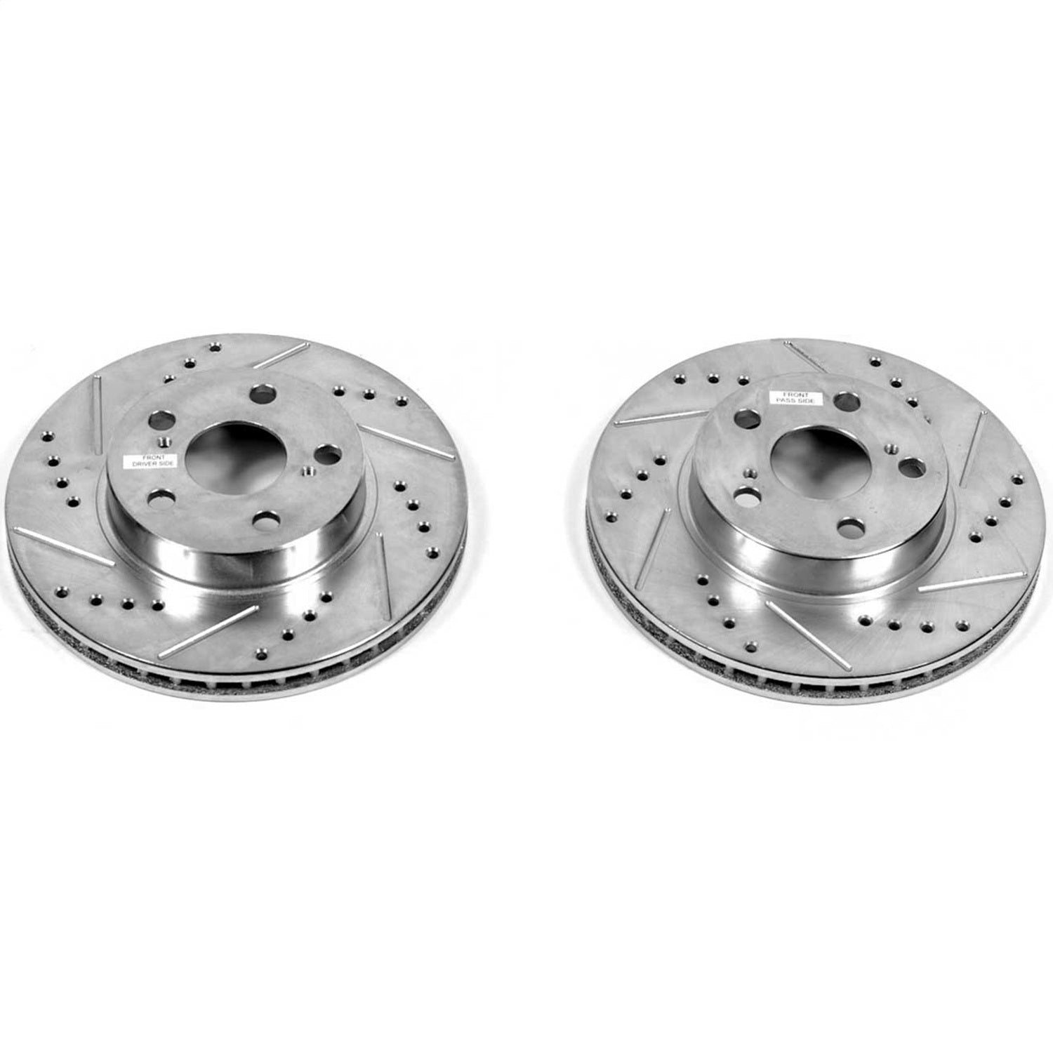 PowerStop Drilled & Slotted Front Rotors | Toyota Prius (04-09) (JBR1119XPR)