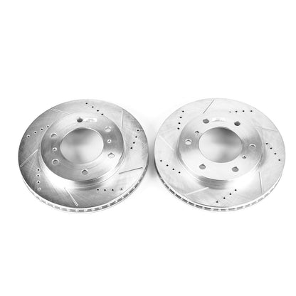 PowerStop Drilled & Slotted Front Rotors | Mitsubishi Montero (00-06) (JBR1126XPR)