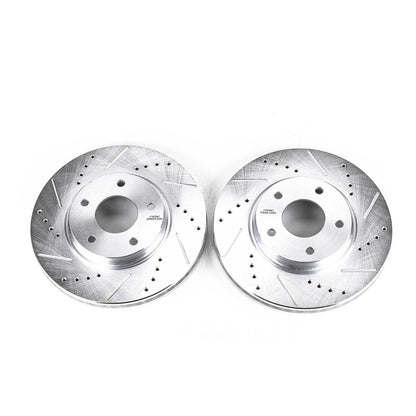 PowerStop Drilled & Slotted Front Rotors | Infiniti M45 (03-04) (JBR1129XPR)
