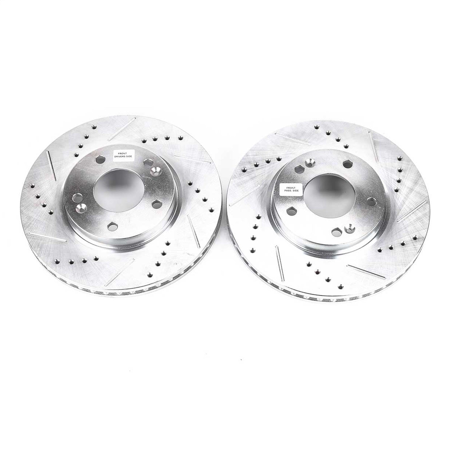 PowerStop Drilled & Slotted Front Rotors Pair | Hyundai Elantra (09-12) (JBR1136XPR)