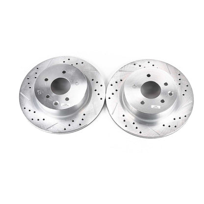 PowerStop Rear Evolution Drilled & Slotted Rotors - Pair | Infiniti EX35 (08-12) (JBR1144XPR)