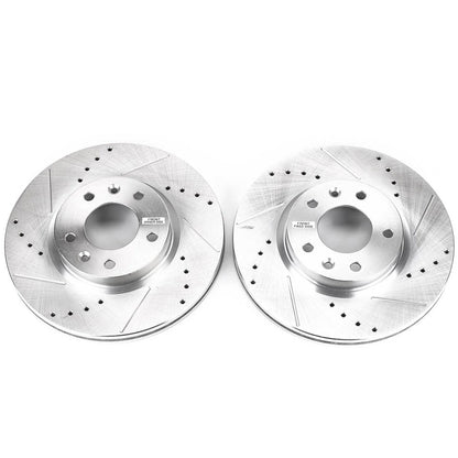 PowerStop Front Evolution Drilled & Slotted Rotors - Pair | Ford Fusion (06-12) (JBR1154XPR)