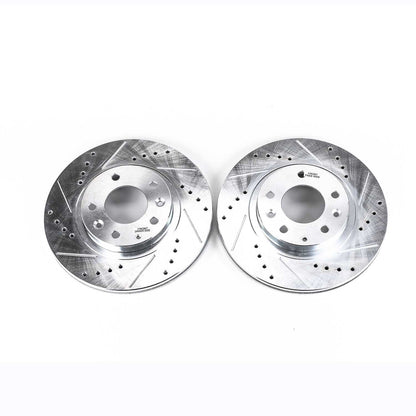 PowerStop Drilled & Slotted Front Evolution Rotors - Pair | Mazda MX-5 Miata (06-15) (JBR1157XPR)
