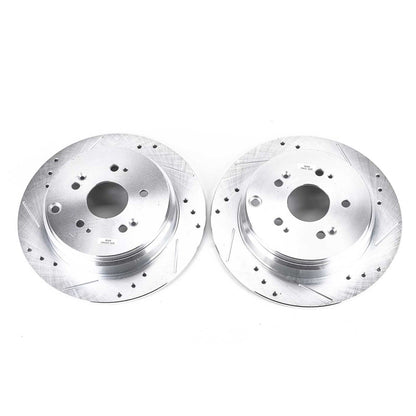 PowerStop Drilled & Slotted Rear Rotors | Acura RDX (07-18) (JBR1158XPR)