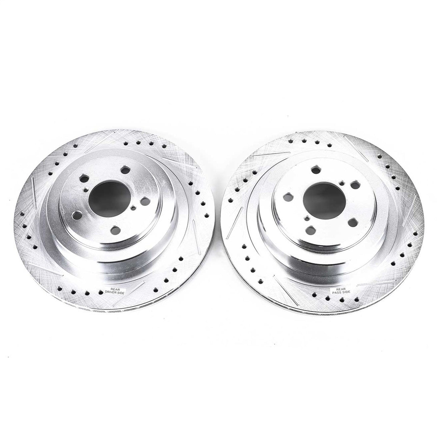 PowerStop Drilled & Slotted Rear Rotors Pair | Subaru Impreza (06-07) (JBR1163XPR)