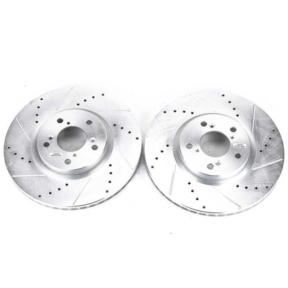 PowerStop Front Evolution Drilled & Slotted Rotors - Pair | Acura MDX (07-13) (JBR1171XPR)