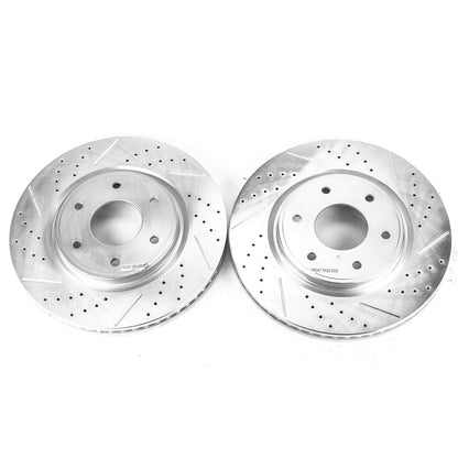 PowerStop Drilled & Slotted Front Rotors | Infiniti QX56 (05-07) (JBR1194XPR)