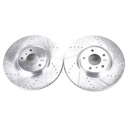 PowerStop Drilled & Slotted Front Rotors | Infiniti G35 (07-08) (JBR1195XPR)
