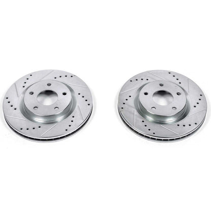 PowerStop Drilled & Slotted Front Rotors | Nissan Rogue (08-13) (JBR1197XPR)