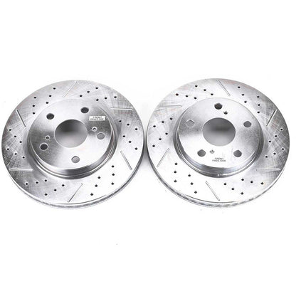 PowerStop Drilled & Slotted Front Rotors | Lexus HS250h (10-12) (JBR1303XPR)