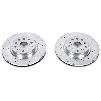 PowerStop Drilled & Slotted Front Rotors | Lexus LS460 (07-17) (JBR1304XPR)