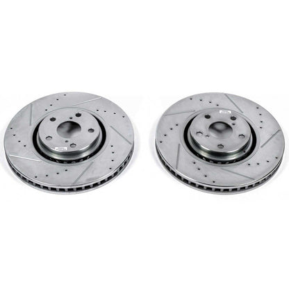PowerStop Drilled & Slotted Front Rotors | Lexus GS350 (07-11) (JBR1307XPR)