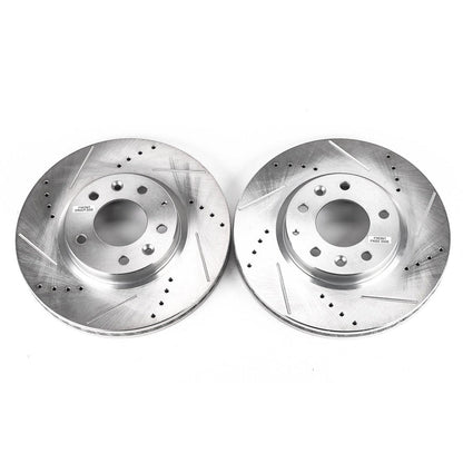 PowerStop Drilled & Slotted Front Rotors | Mazda CX-7 (07-12) (JBR1314XPR)