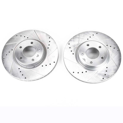 PowerStop Drilled & Slotted Front Rotors | Mazda 3 (07-13) (JBR1315XPR)