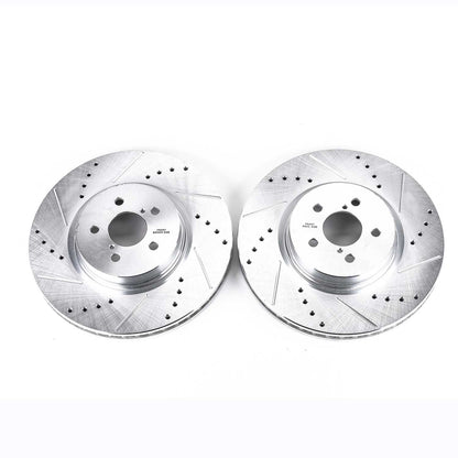 PowerStop Front Evolution Drilled & Slotted Rotors | Subaru Forester (14-18) (JBR1318XPR)