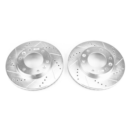 PowerStop Drilled & Slotted Front Rotors | Hyundai Entourage (07-08) (JBR1322XPR)