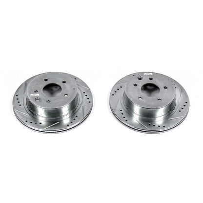 PowerStop Rear Evolution Drilled & Slotted Rotors - Pair | Infiniti M45 (03-04) (JBR1342XPR)
