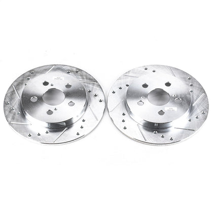 PowerStop Drilled & Slotted Rear Rotors | Lexus CT200h (11-13) (JBR1362XPR)