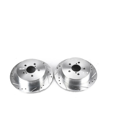 PowerStop Drilled & Slotted Rear Rotors | Subaru Legacy (05-09) (JBR1367XPR)