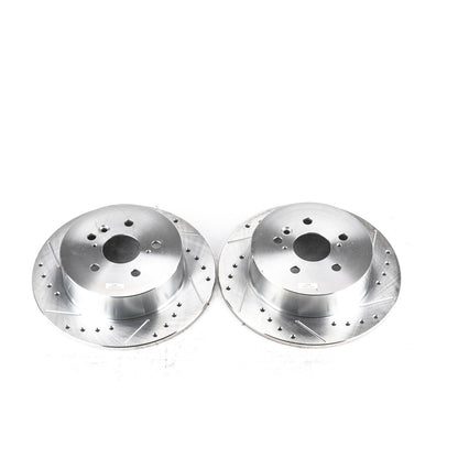 PowerStop Rear Evolution Drilled & Slotted Rotors - Pair | Toyota Highlander (08-13) (JBR1369XPR)