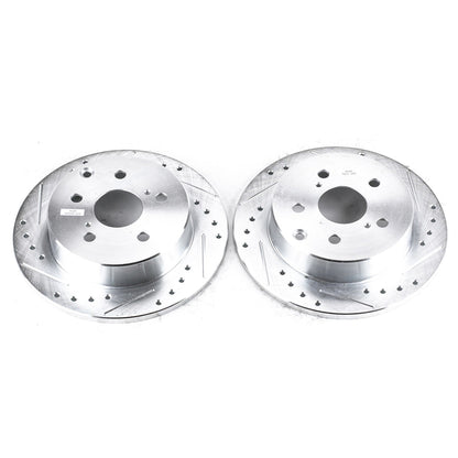 PowerStop Rear Evolution Drilled & Slotted Rotors - Pair | Lexus HS250h (10-12) (JBR1370XPR)