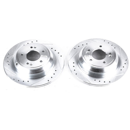 PowerStop Rear Evolution Drilled & Slotted Rotors | Genesis G80 (17-18) (JBR1376XPR)