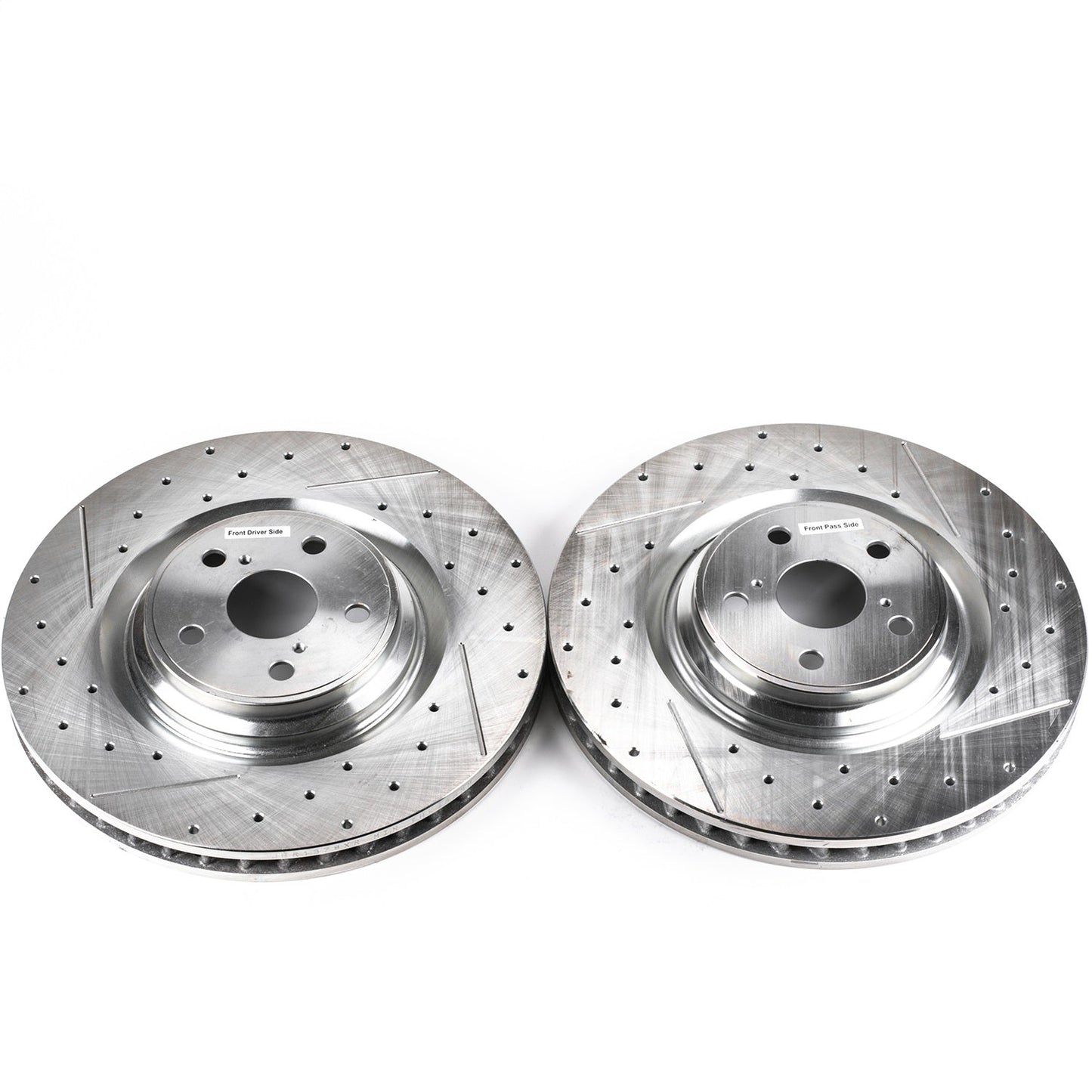 PowerStop Front Drilled & Slotted Rotors - Pair | Lexus LS460 (10-17) (JBR1377XPR)
