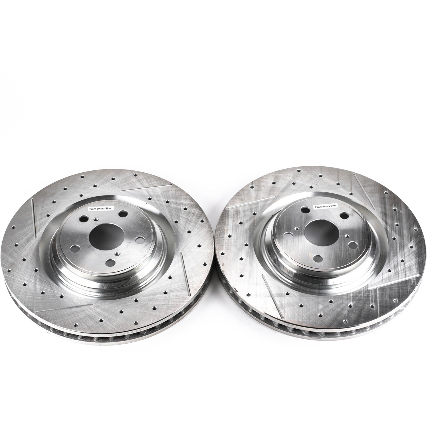 PowerStop Front Drilled & Slotted Rotors - Pair | Lexus LS460 (10-17) (JBR1377XPR)
