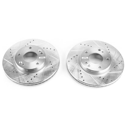 PowerStop Drilled & Slotted Front Rotors | Kia Rondo (07-10) (JBR1379XPR)