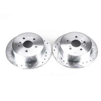 PowerStop Rear Evolution Drilled & Slotted Rotors - Pair | Toyota Venza (09-16) (JBR1391XPR)