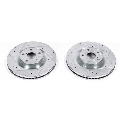 PowerStop Drilled & Slotted Front Rotors | Lexus GS350 (09-10) (JBR1392XPR)